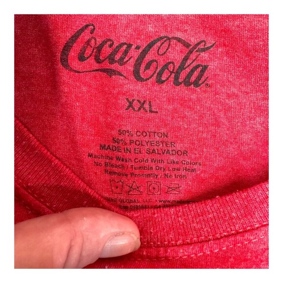 Vtg Coca Cola Xxl Graphic Tee Distressed Red Soft Retro Collectible T Shirt READ - Picture 5 of 6